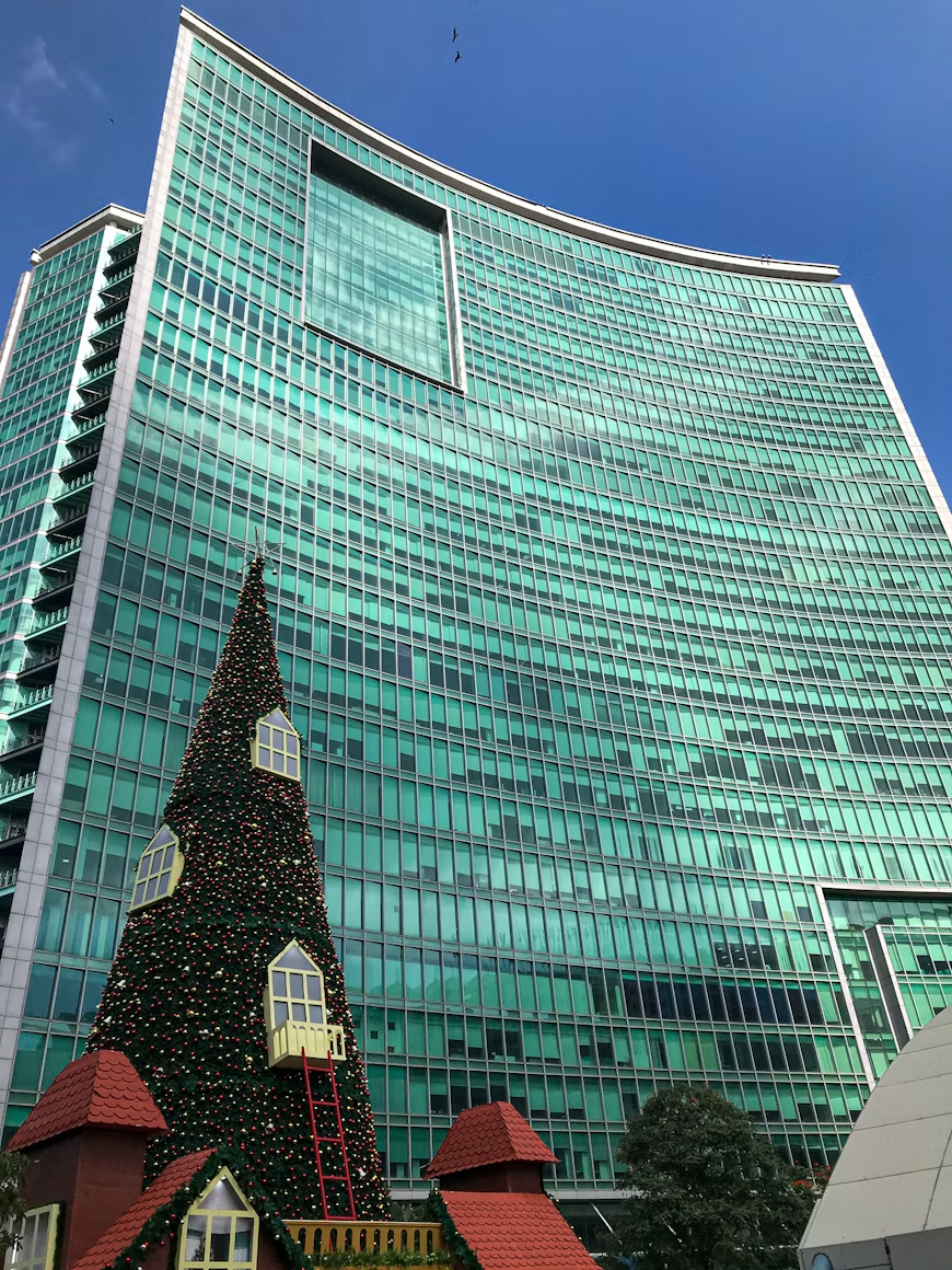 Modern glass office building